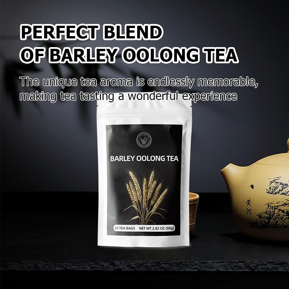 HANFANGLING Barley Oolong Herbal Tea, Oolong Tea, 20 Tea Bags, 2.82oz(80g), Refreshing, Barley Roasted Fragrance