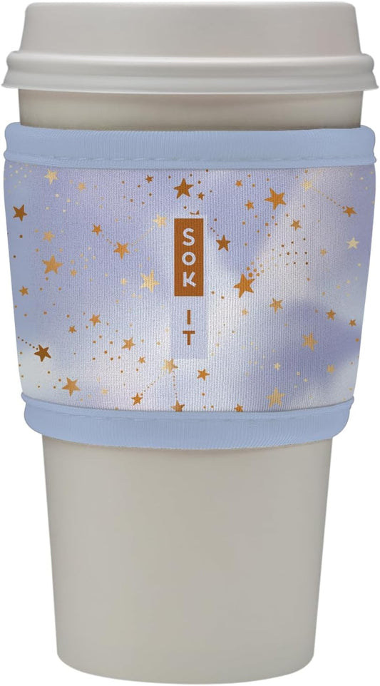 Sok It HotSok Coffee & Tea Reusable Insulated Neoprene Cup Sleeve (Cosmic Glitter)