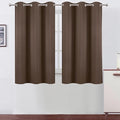 LEMOMO Chocolate Brown Blackout Curtains 42 x 54 Inch Length Set of 2 Panels by Lemomo