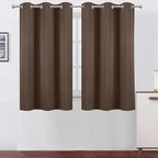 LEMOMO Chocolate Brown Blackout Curtains 42 x 54 Inch Length Set of 2 Panels by Lemomo