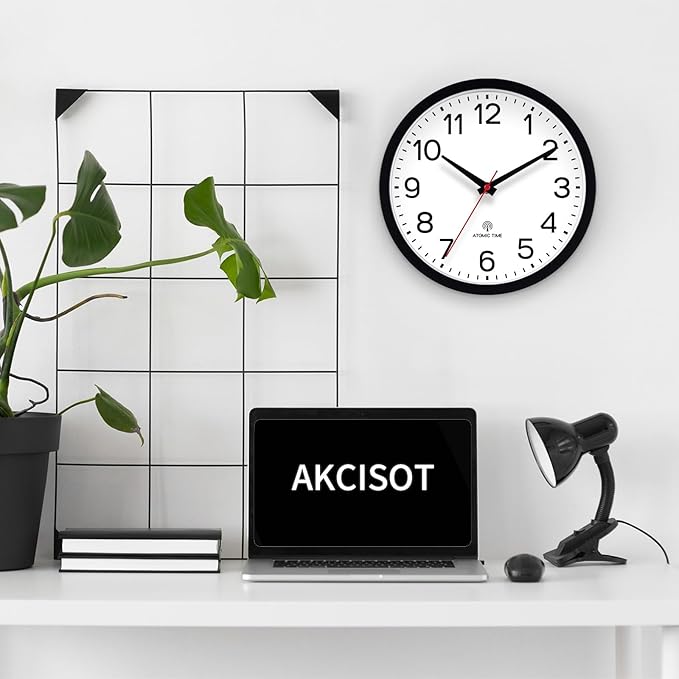 AKCISOT Atomic Black Wall Clock Analog Clocks - Image 2