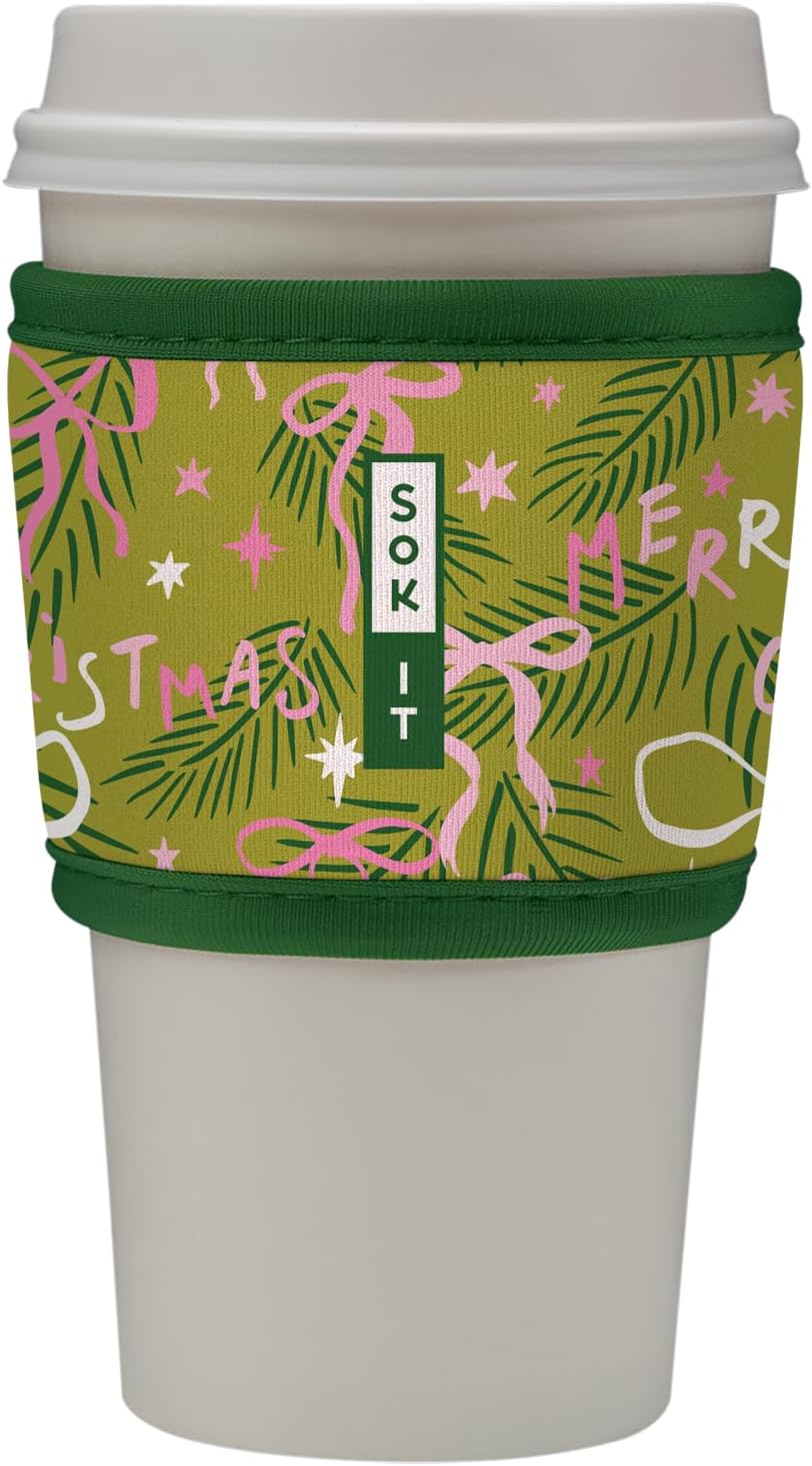 Sok It HotSok Coffee & Tea Reusable Insulated Neoprene Cup Sleeve (Tied with Cheer)