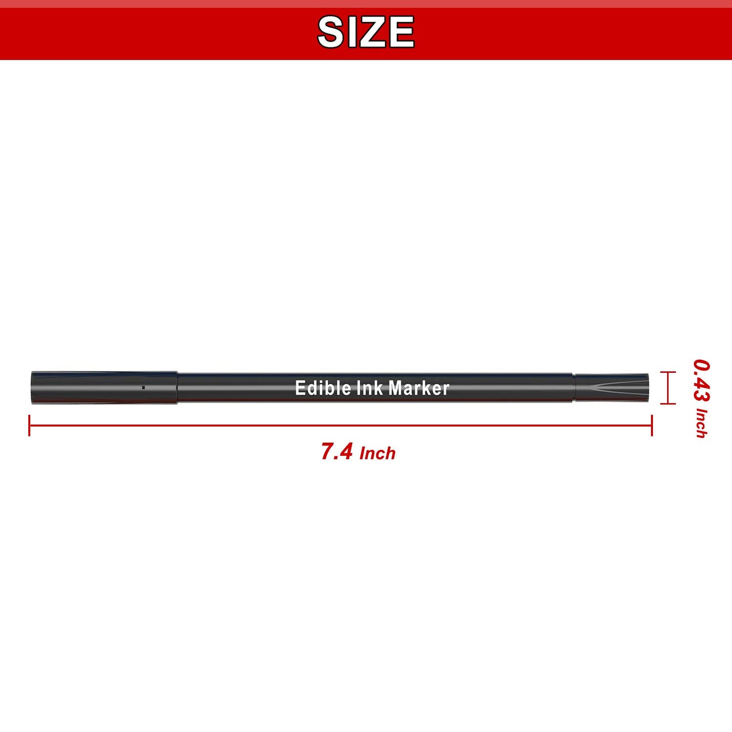 Edible Markers, 11Pcs Ultra Fine Tip(0.5mm) Food Coloring Pens, Double Sided Food Grade Gourmet Writers for Cake,Cookie,Fondant Decorating,Painting,Drawing,Baking,10 color by Edibleink