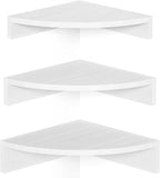 Alsonerbay White Corner Shelf Wall Mount, Rustic Wood Shelves by Alsonerbay