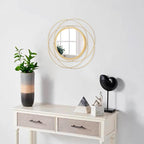 Mirrors for Wall Gold Circular Art Classic Metal Iron Frame Wall Mirror Decor - Image 5