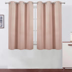 LEMOMO Blush Blackout Curtains/38 x 54 Inch/Set of Two Panels Grommet Living by Lemomo