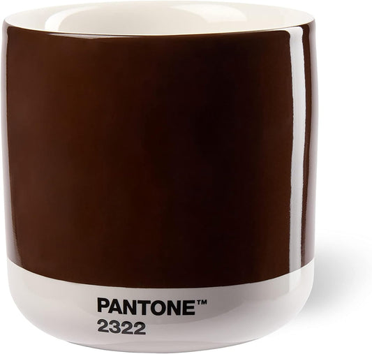 Copenhagen Design Pantone Latte Cup - Double Wall Thermo - Cappuccino Handleless Mug - 7.44oz/220ml, Brown 2322