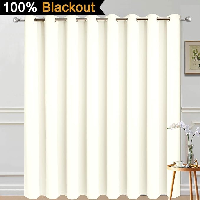 Yakamok Extra Wide 100% Blackout Full Shading Curtains - Image 2