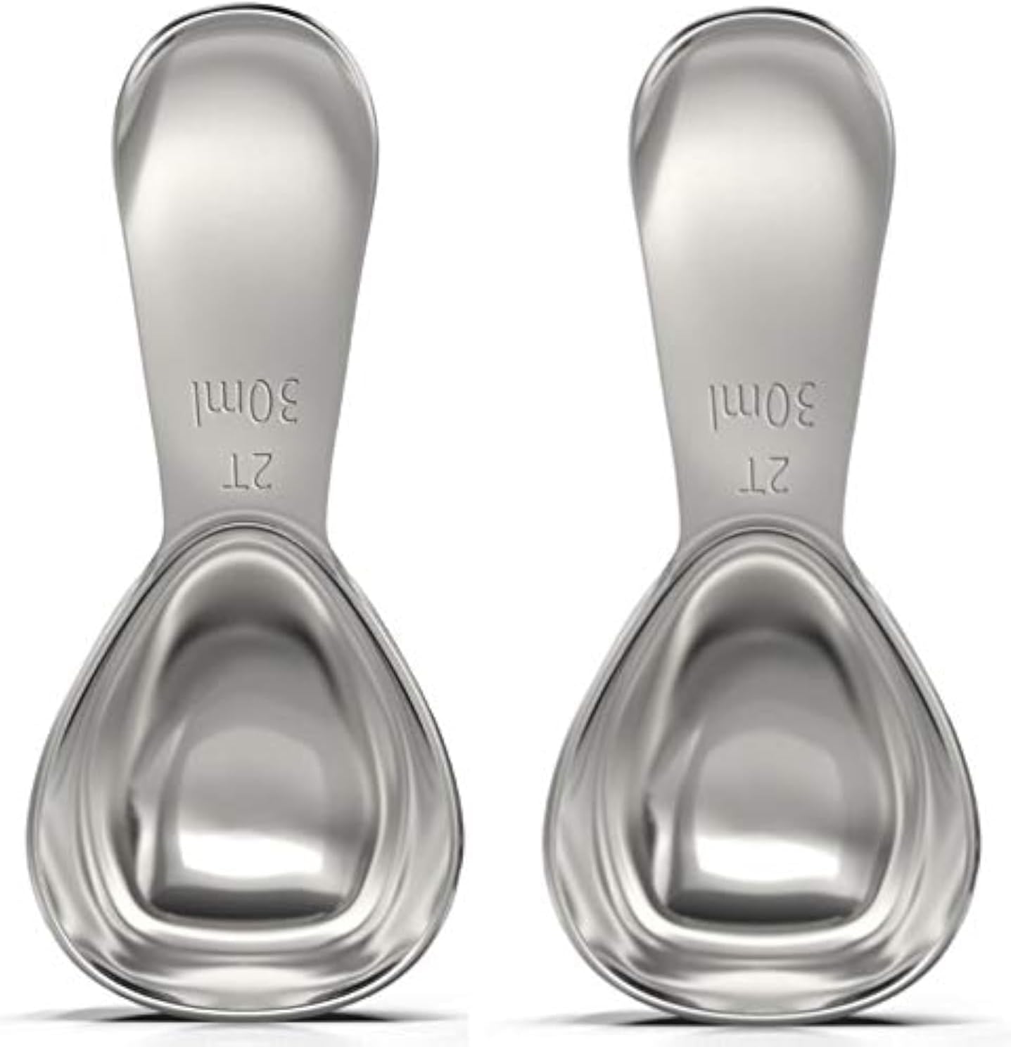 BALCI - Stainless Steel Coffee Scoop Set (2&2 Tablespoon, 30ml and 30ml) Exact Measuring Spoons for Coffee, Tea, Sugar, Flour and More! …