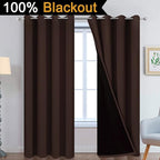 Yakamok Blackout Curtains 84 Inches Long, 2 Thick Layers Grommet Top Thermal - Image 2