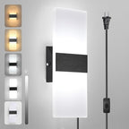 TRLIFE Modern LED Wall Sconce, Adjustable 4 Color Temperature 12W Morden Wall by TRLIFE