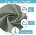 RYB HOME Sage Green Curtains for Living Room, Elegent Farmhouse Vertical Back - Image 7