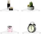 Small Floating Corner Shelves Metal Corner Wall Mounted Shelf Curved Corner - Image 7