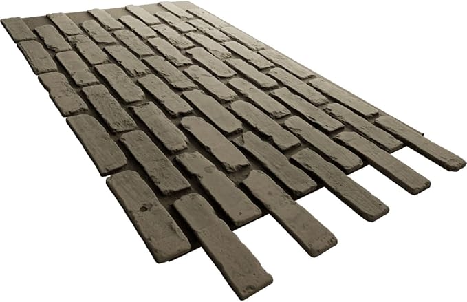EverStone Aged Brick Faux Brick Panel, 46 7/8"W x 27"H x 1 1/4"D, Vintage White - Image 6