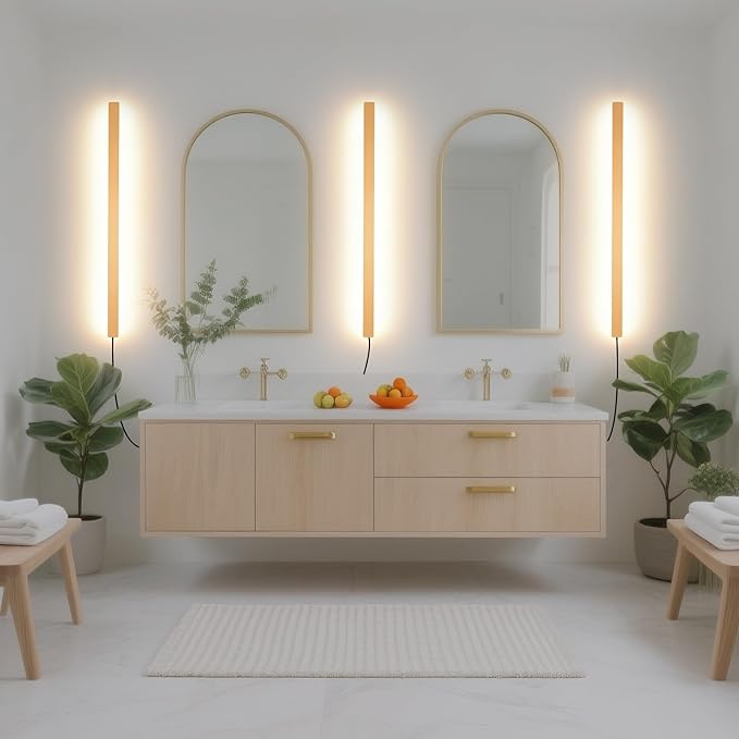 KELUOLY Modern Plug in Long Wall Sconce, 20W Warm White 3000K Acrylic Indoor - Image 5