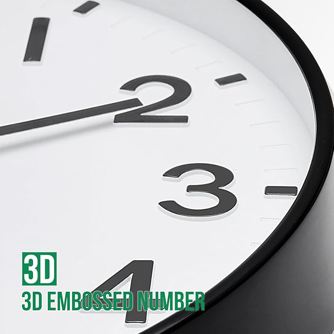 Wall Clock Modern Simple Quartz Decorative Clock Non-Ticking Silent Battery - Image 6