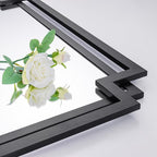 20" x 30" Wall Mirror for Living Room Decor, Irregular Black Mirror - Image 9