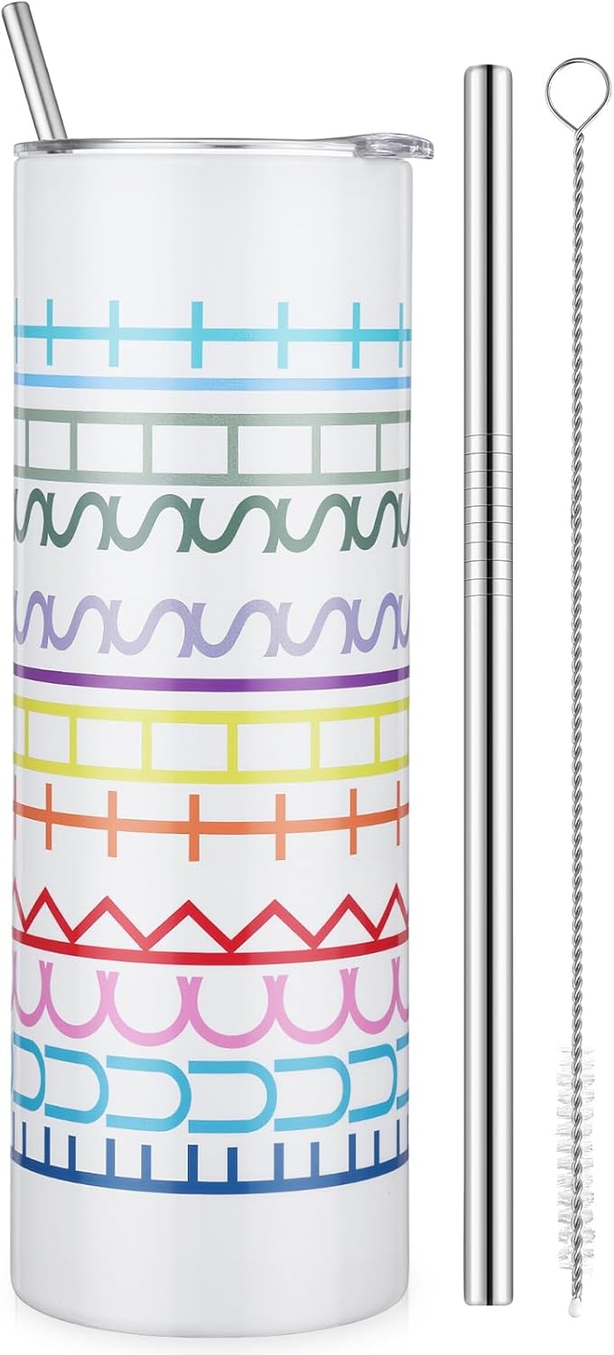 Geiserailie Hidden Message Tumbler Coffee Travel Insulated Mug Skinny Tumbler with Lid and Straw Gift Cup for Bestie Friend Coworker(20 oz)