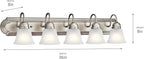 Kichler 36" 5-Light Vanity Bath Light in Brushed Nickel, Modern Bathroom Light - Image 10