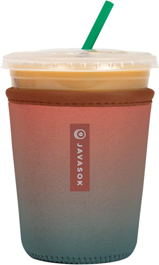 Sok It JavaSok Iced Coffee & Cold Soda Insulated Neoprene Cup Sleeve (Desert Ombre, Small: 16-20oz)
