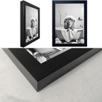Framed Black and White Lion Wall Art Bathroom Pictures Wall Decor Funny - Image 3