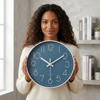 jomparis 12 Inch Silent Non-Ticking Battery Operated Quality Quartz Round Wall - Image 3