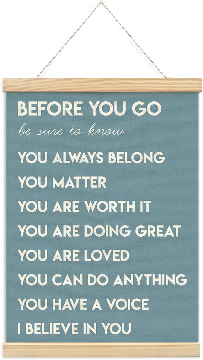 Mental Health Positive Affirmations Inspirational Wall Art Decor, Therapist by Unknown