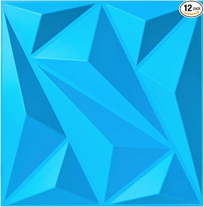 3D Wall Panel Diamond for Interior Wall Decor, Waterproof, Heat Resistant PVC by Unknown