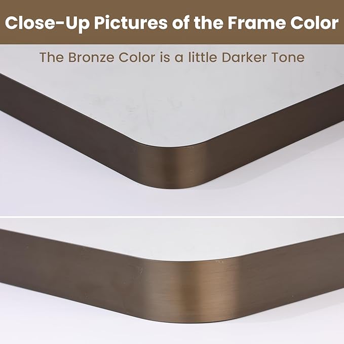LOAAO 22”X30” Bronze Bathroom Mirrors - Image 4