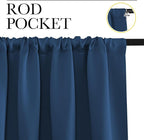 NICETOWN Living Room Curtains, Moroccan Blue, 1 Pair, 70 x 84-inch, Home - Image 2
