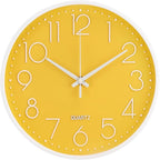 Wall Clock 10 Inch Non-Ticking Silent Modern Simple Style Round Decor Clock by BAKBRAND