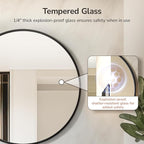 USHOWER Bathroom Mirrors for Over Sink, 36 Inch Circle Mirror - Image 2