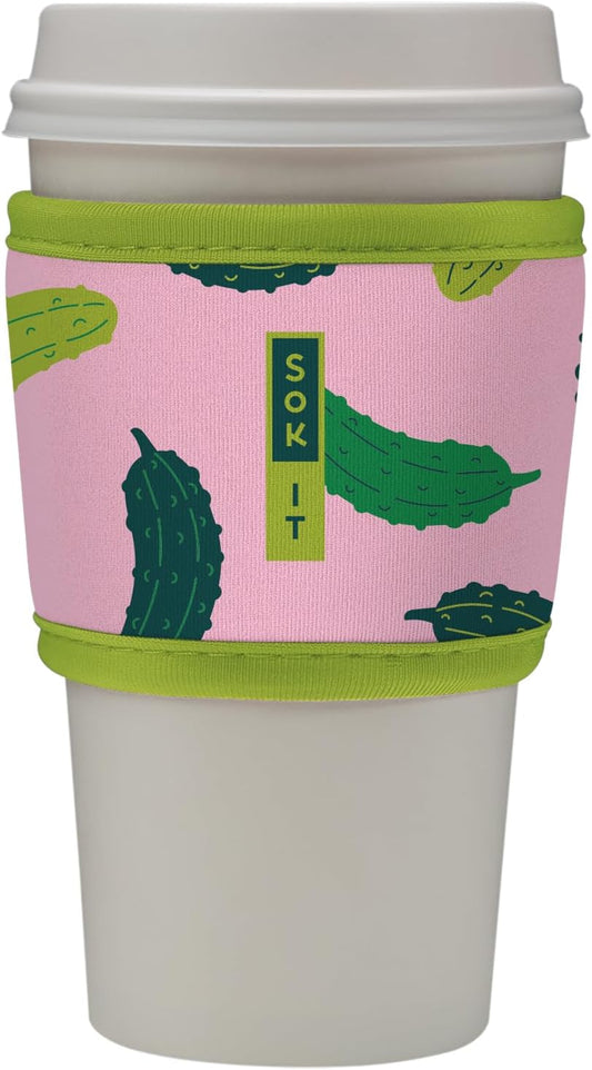Sok It HotSok Coffee & Tea Reusable Insulated Neoprene Cup Sleeve (Pickle Me Pink)