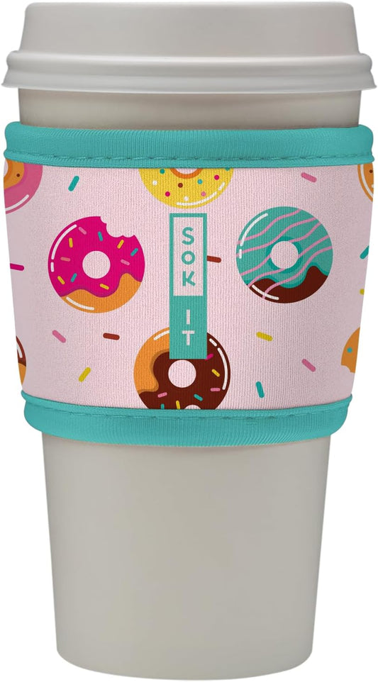 Sok It HotSok Coffee & Tea Reusable Insulated Neoprene Cup Sleeve (Donut Delight)