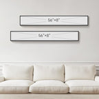 Framed Long Narrow Vertical Abstract Wall Art Set, 2 Piece Black White Gold - Image 3