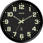 Sharp Glow in the Dark Atomic Analog Wall Clock by SHARP