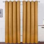 LEMOMO Blackout Curtains 66 x 84 inch/Mustard Yellow Curtains Set of 2 by Lemomo