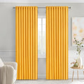 MIULEE Yellow Back Tab Blackout Curtains 84 Inch Length 2 Panels Set by MIULEE