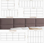 IFNOW Wall Mounted Upholstered Headboard Full, 3D Peel and Stick Soundproof - Image 6