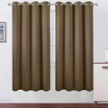 LEMOMO Brown Thermal Blackout Curtains/52 x 72 Inch/Set of 2 Panels Room by Lemomo