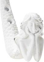 SOFFEE DESIGN 2pcs White Mermaid Shape Metal Coat Hooks, Playful Mermaid Design - Image 6