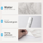 Art3d 17.7" W x 78.7" L Contact Paper Grey Marble - Image 2