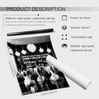 Vintage Black and White Canvas Wall Art Trendy Women Drink Cocktail Posters - Image 2