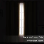 LEMOMO Blackout Curtains 52 x 84 inches Long Natural Curtains Set of 2 Panels - Image 3
