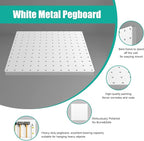 Peg Board, 6 Pack Metal Pegboard Panels White Pegboards Wall Organizer - Image 4