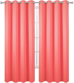 LEMOMO Blackout Curtains 52 x 120 Inch Long Coral Curtains Set of 2 Panels Room - Image 2