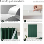 Portable Light Blocking Curtains Self-Stick Design, Removable Adhesive Window - Image 4
