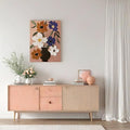 JolyWell Flower Market Print Decor, Abstract Modern Floral Oil Painting-Purple by JolyWell