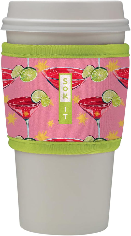Sok It HotSok Coffee & Tea Reusable Insulated Neoprene Cup Sleeve (Lime After Lime)
