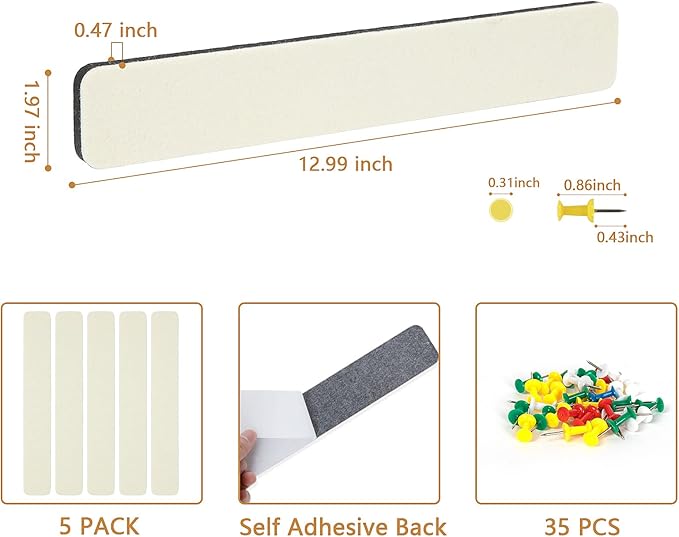 Felt Pin Board Bar Strips Bulletin Board - Image 4